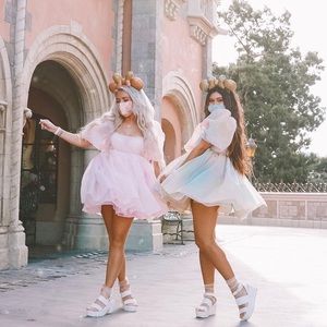 Selkie pink puff dress